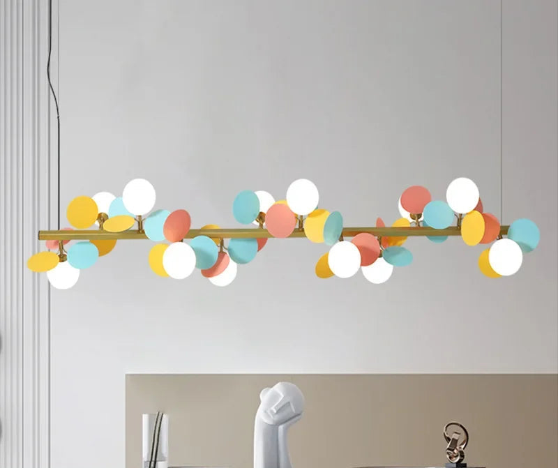 Modern Nordic Glass Ball Chandelier | 6 - 12 Heads | Long Gold Iron Pendant Light | LED Hanging Lamp | Brick by Brick