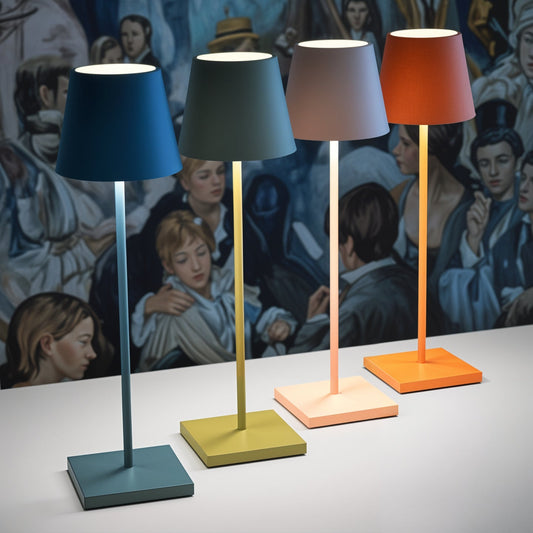 Modern Cordless Table Lamp | 15" Rechargeable LED | Touch Brightness Control | Sleek Design in 10 Colors