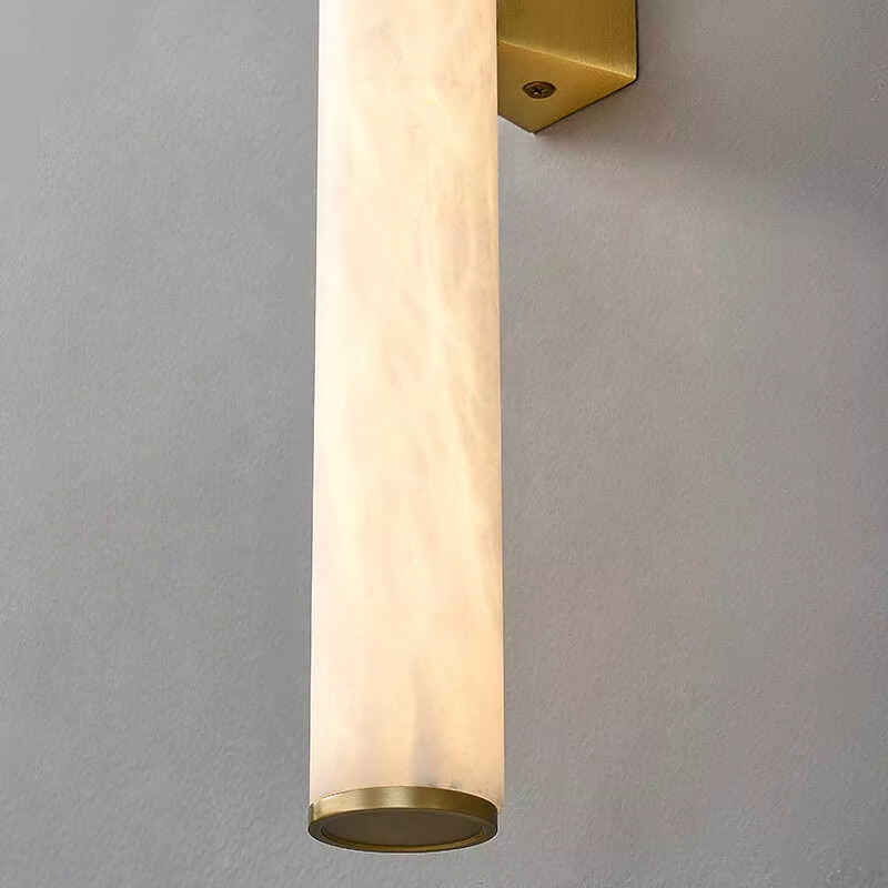 Minimalist Marble Wall Lamp | Long Strip Copper LED Sconce | Indoor Lighting | Brick by Brick