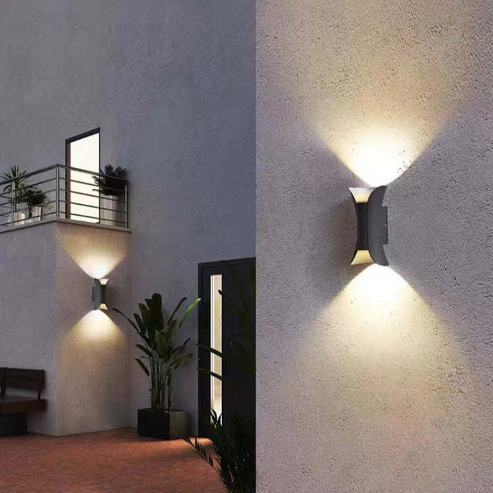 Waterproof LED Wall Lamp | 7.9–11.8 x 3.9–4.7 in | Aluminum & Glass | IP65 Rated Modern Outdoor Lighting | Brick by Brick