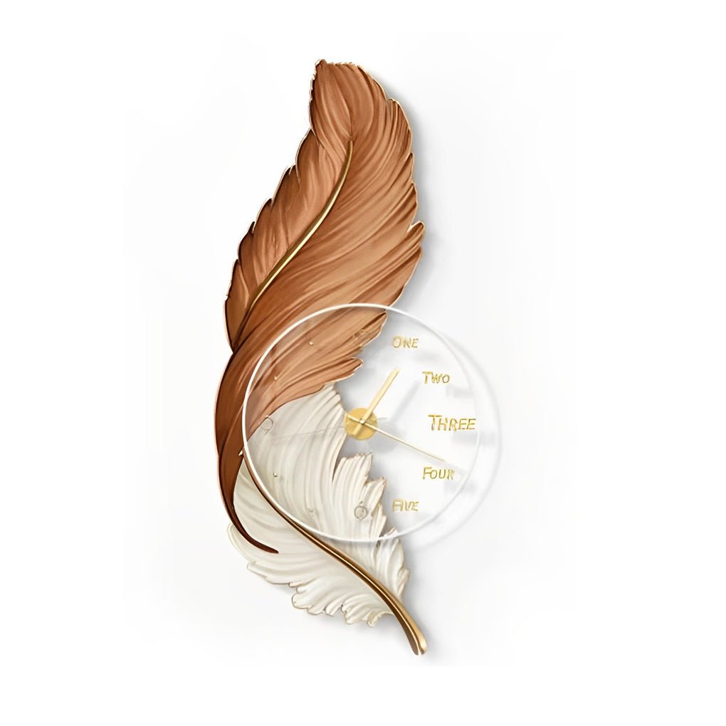 Feather Wall Clock | LED Wall Light | Unisex | Canvas Style | Ambient Lighting