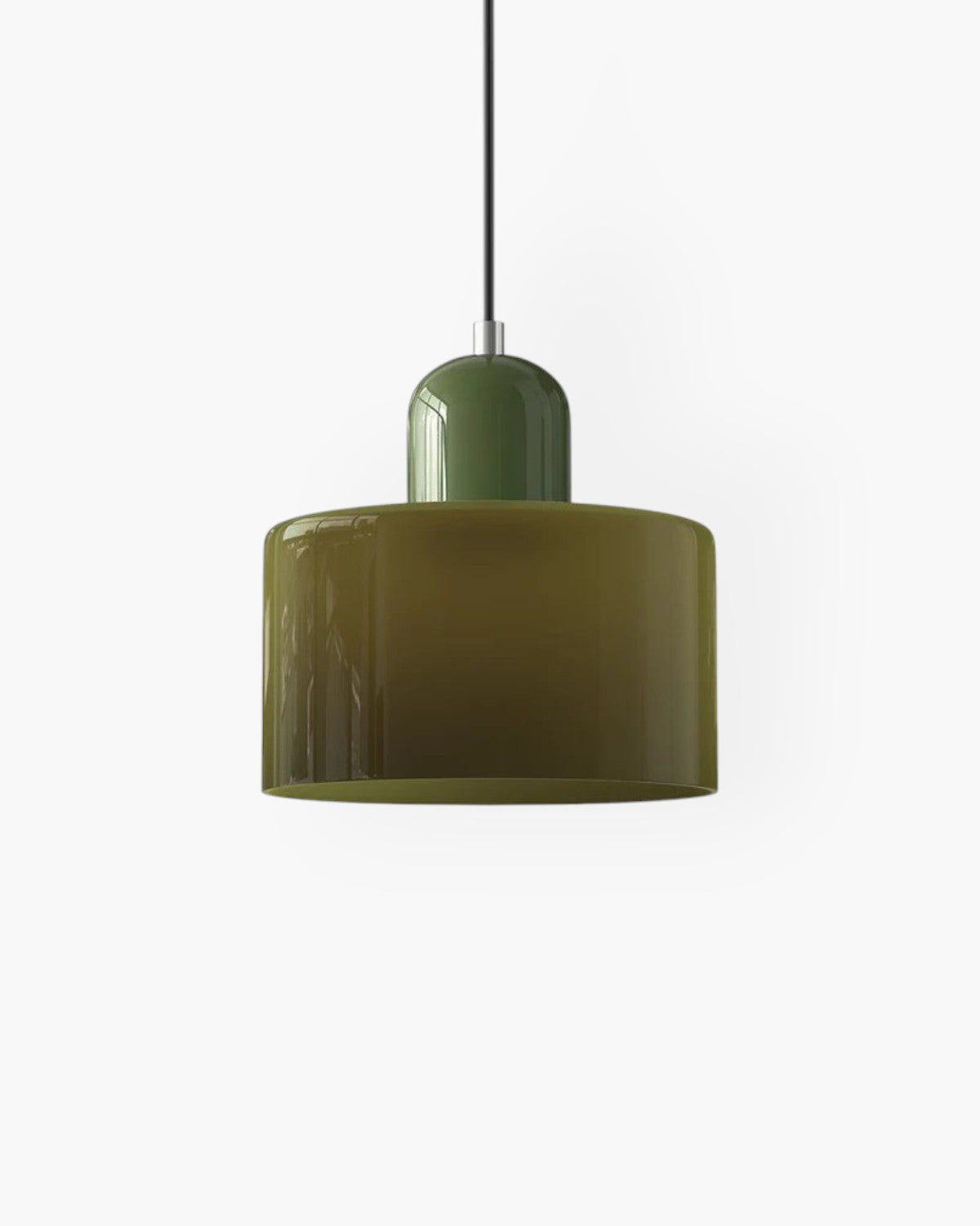 Formiva Pendant Light | Retro Modern Glass Shade | Ambient E26 Lighting | Hardwired Ceiling Fixture