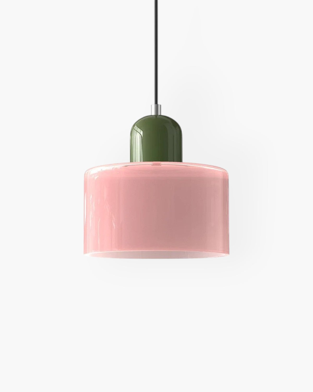 Formiva Pendant Light | Retro Modern Glass Shade | Ambient E26 Lighting | Hardwired Ceiling Fixture