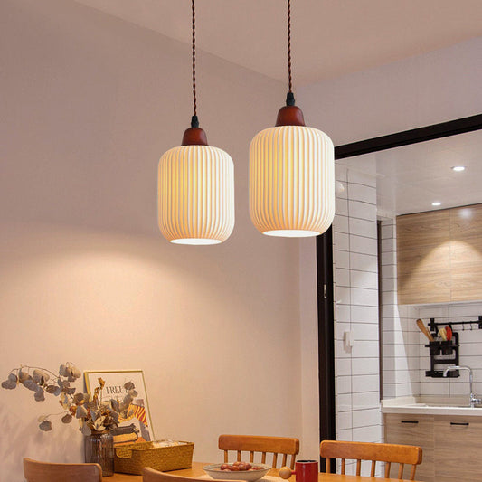 Ceramic Pendant Light | D5.91-9.06 in | Rustic Hanging Lamp | Cozy Home Lighting | Brick by Brick