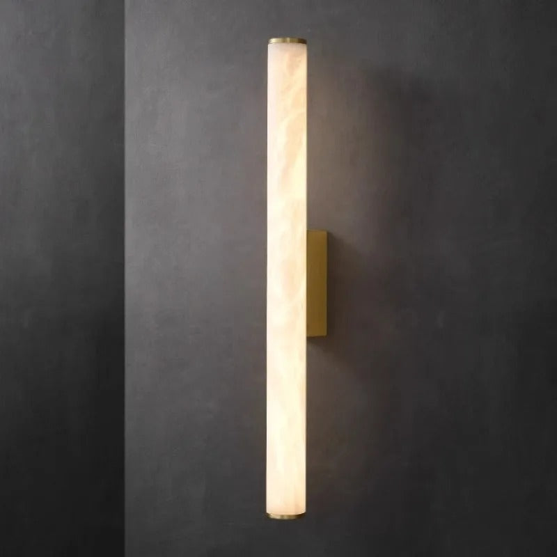Minimalist Marble Wall Lamp | Long Strip Copper LED Sconce | Indoor Lighting | Brick by Brick