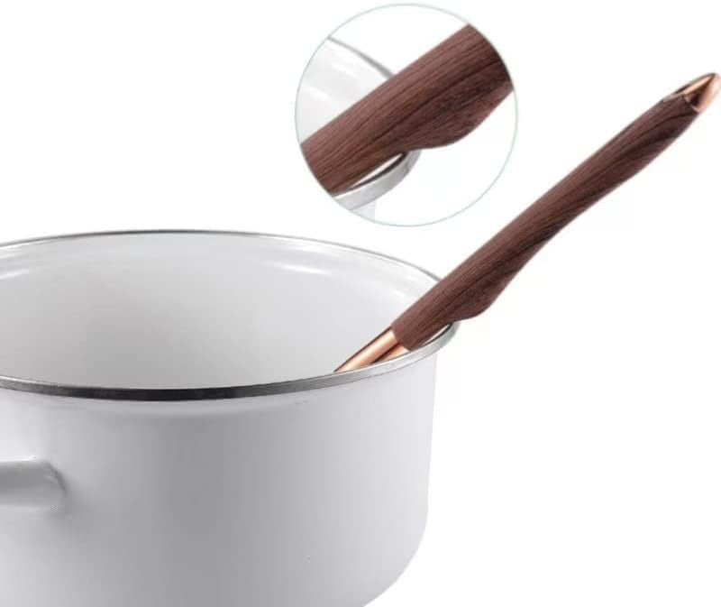 Silicone Cooking Utensil Set | 10 Pieces with Gold & Wood Design | Nonstick Safe Tools | Brick by Brick