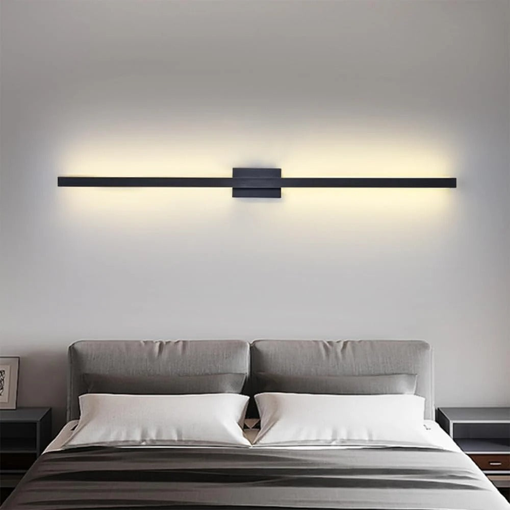 Industrial LED Wall Lamp | Slim Linear Iron Body | Modern Warm Light | 24–47in | Brick by Brick