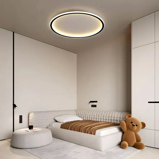 Ultra-Thin Modern Ceiling Light | Flush Mount LED for Low Ceilings | Round & Dimmable