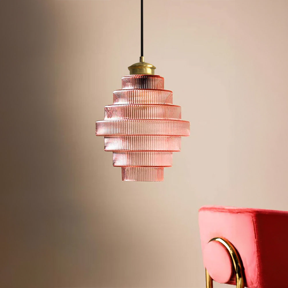 Antique Brass Pendant Light | 59.06 x 11.81 x 8.66 in | Classic Glass Shade Ceiling Light | Timeless Interior Accent | Brick by Brick