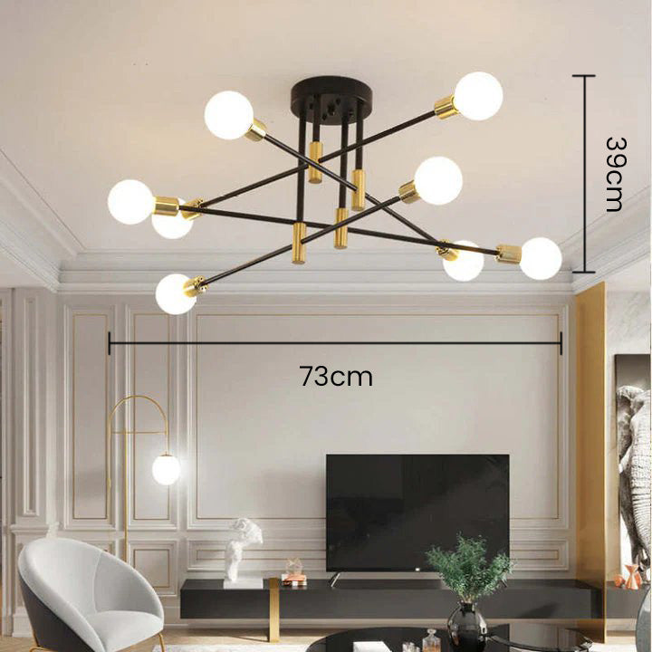 Modern Ceiling Light | Scandinavian Style | Multi-Light Fixture | Minimalist Metal Fixture | Brick by Brick