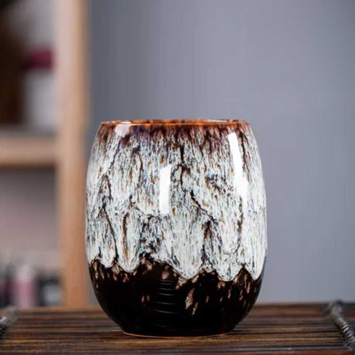 Marble Ceramic Coffee Mug | 10oz with Gold Handle | Elegant Swirl Design
