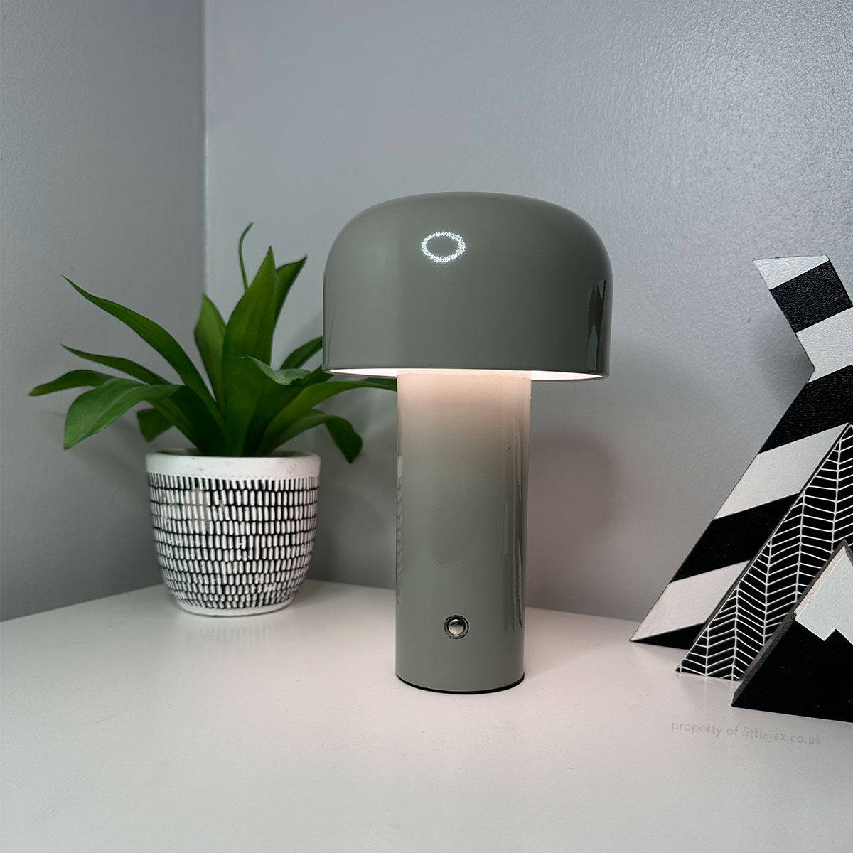 Wireless Mushroom Table Lamp | USB-C Rechargeable | 3 Brightness Levels | 8" Modern LED Light