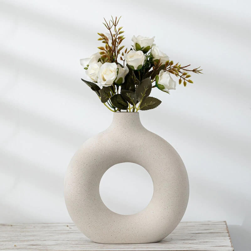 Minimalist Ceramic Vase | Nordic Matte Finish | Eco-Friendly | For Flowers