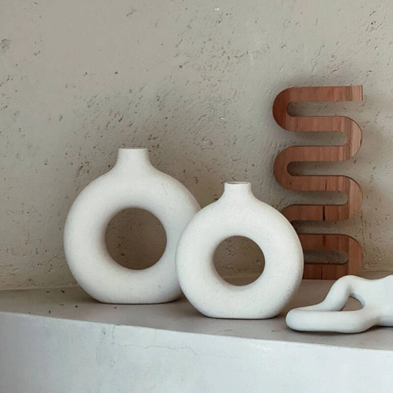 Minimalist Ceramic Vase | Nordic Matte Finish | Eco-Friendly | For Flowers