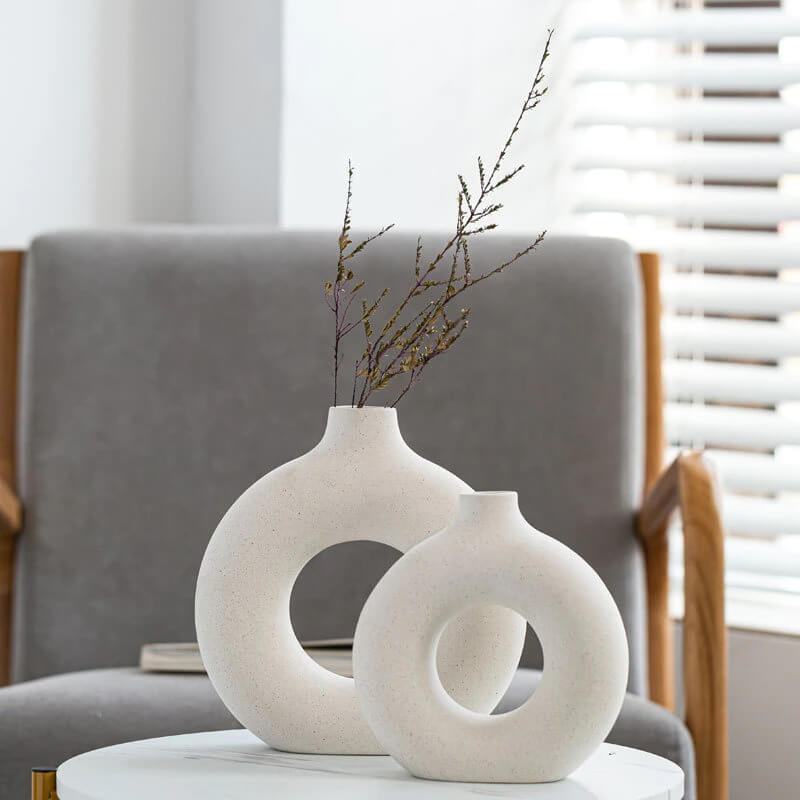 Minimalist Ceramic Vase | Nordic Matte Finish | Eco-Friendly | For Flowers