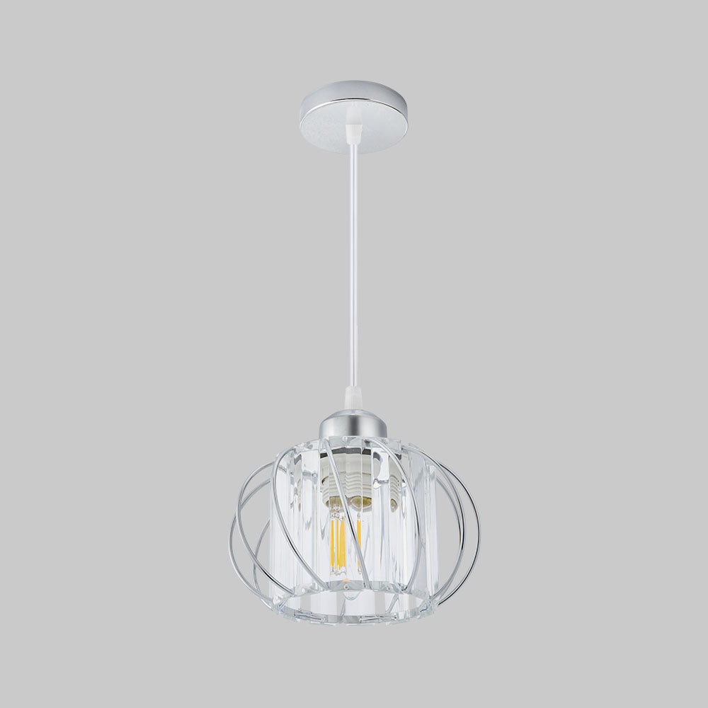 Nordic Glass Pendant Light | 6.3 in | Globular Shade | Modern Minimalist Lighting | Elegant Home Accent | Brick by Brick