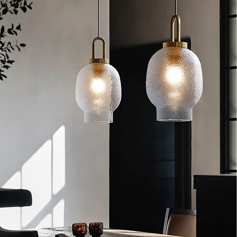 Modern Frosted Glass Pendant Light | Brass & Glass | Elegant Ambient Lighting | Brick by Brick