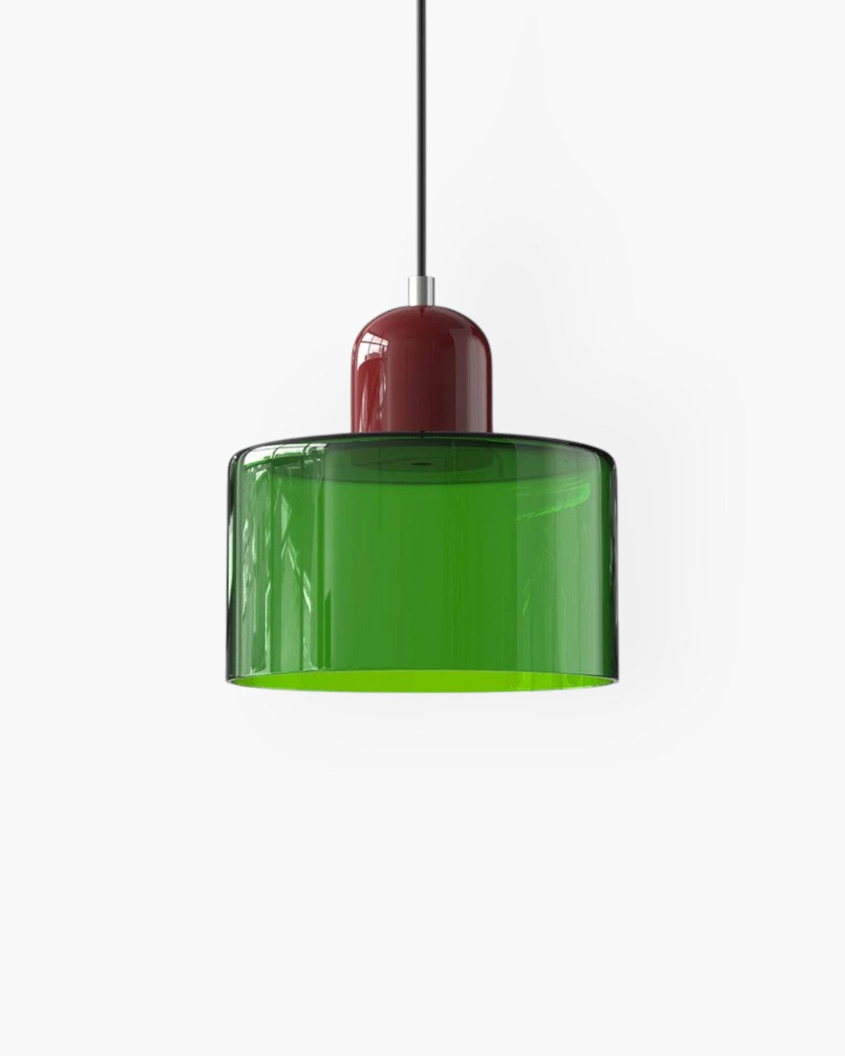 Formiva Pendant Light | Retro Modern Glass Shade | Ambient E26 Lighting | Hardwired Ceiling Fixture