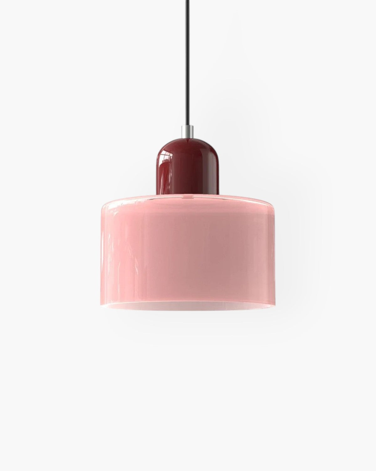 Formiva Pendant Light | Retro Modern Glass Shade | Ambient E26 Lighting | Hardwired Ceiling Fixture