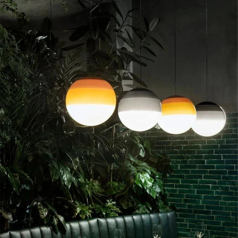 Gradient Glass Pendant Light | Colourful Glass Ceiling Fixture Ø15‑20 cm | Unisex | Modern Look | Brick by Brick London