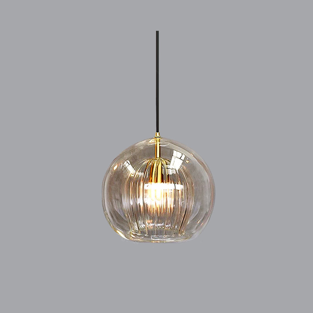 Hailie Glass Pendant Light | 5.9–9.8 in | Clear & Amber | LED Accent Lighting | Brick by Brick
