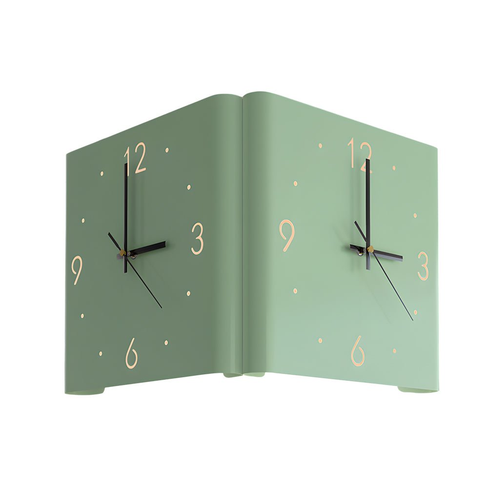 Square Metal Wall Clock | Led Light | Silent Backlit Design | Modern Corner Glow