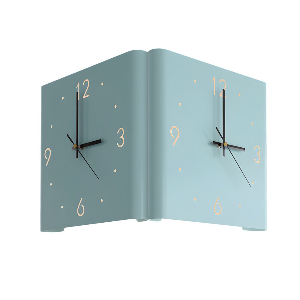 Square Metal Wall Clock | Led Light | Silent Backlit Design | Modern Corner Glow