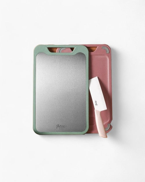 Double-Sided Cutting Board | Stainless Steel + Plastic | Durable, Hygienic Kitchen Board | Brick By Brick