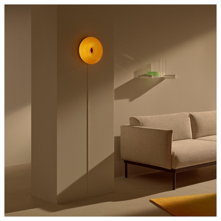 Donut Wall Lamp | Modern LED Glass Wall Light | 11.8 in | Dimmable 3-Color Fixture | Brick by Brick