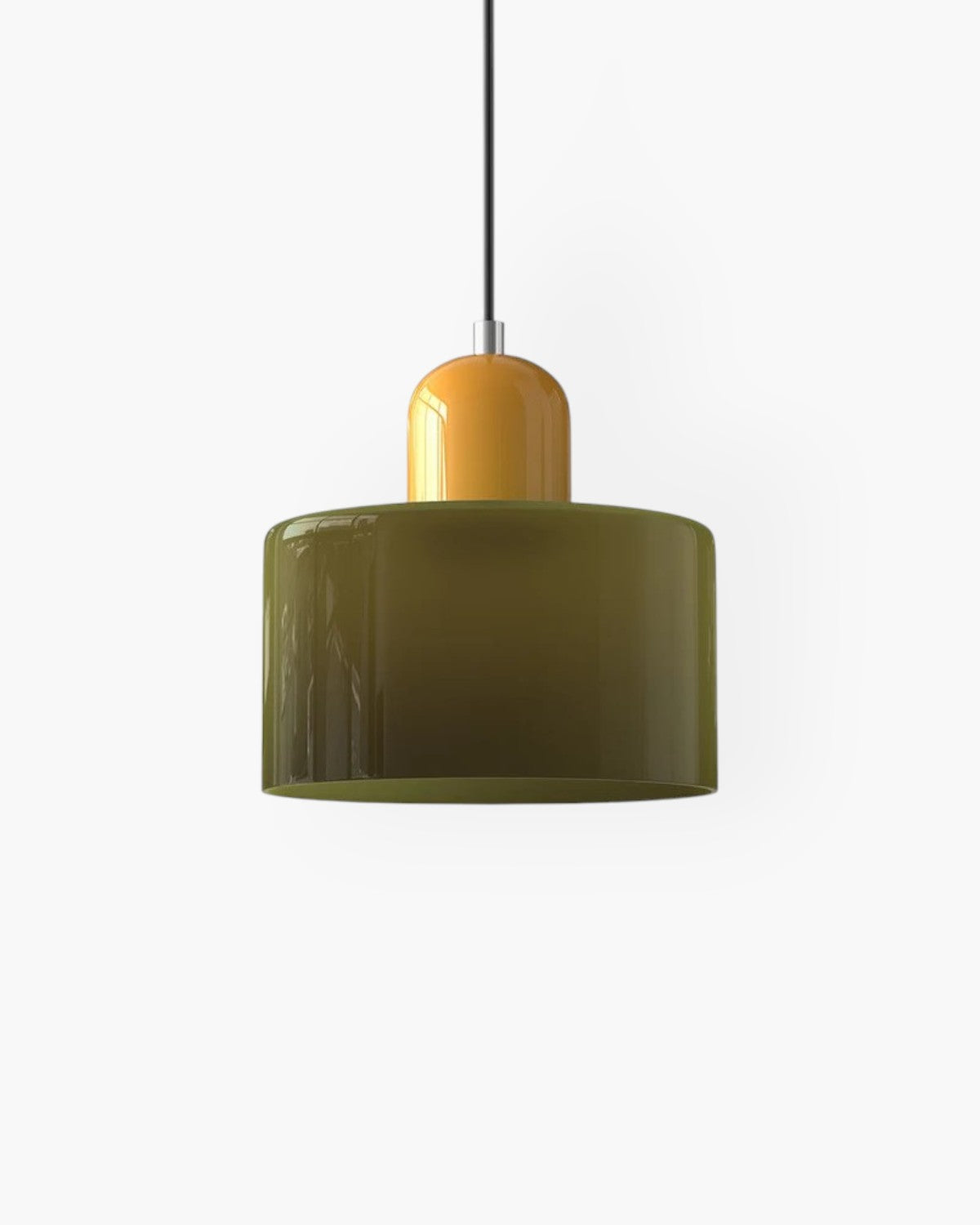 Formiva Pendant Light | Retro Modern Glass Shade | Ambient E26 Lighting | Hardwired Ceiling Fixture