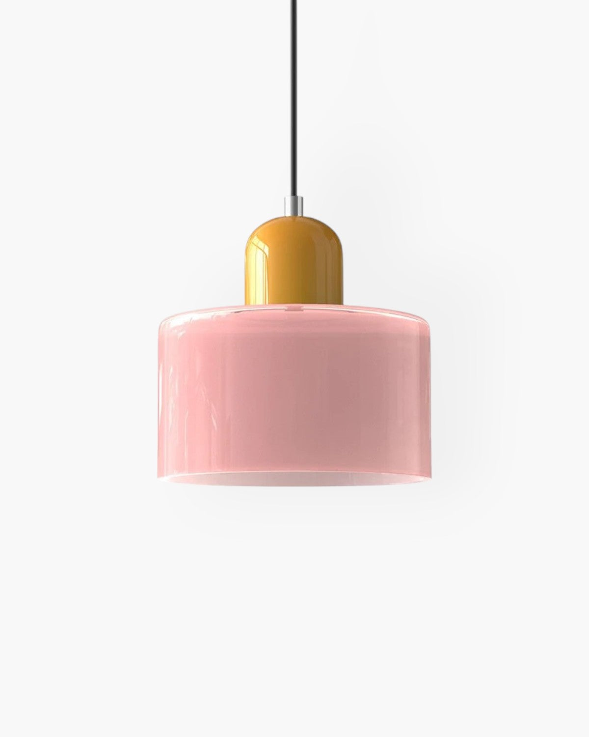 Formiva Pendant Light | Retro Modern Glass Shade | Ambient E26 Lighting | Hardwired Ceiling Fixture
