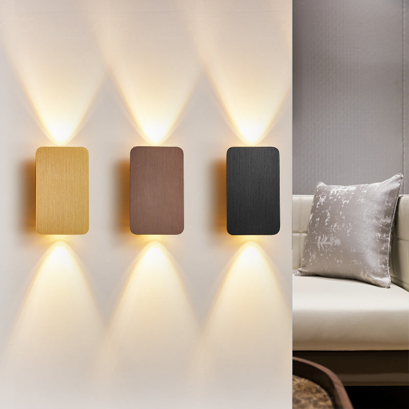 Modern Square Wall Sconce | 7.9 in × 2.4 in | LED Metal & Acrylic Indoor Lamp | Bedroom & Living Room | Brick by Brick