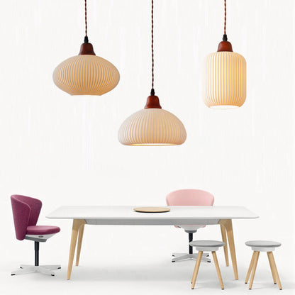 Ceramic Pendant Light | D5.91-9.06 in | Rustic Hanging Lamp | Cozy Home Lighting | Brick by Brick
