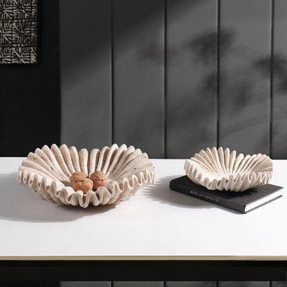 Rippled Travertine Tray | 11.8 × 3.5 in or 7.9 × 2.4 in | Natural Stone | Decorative & Serving | Brick by Brick