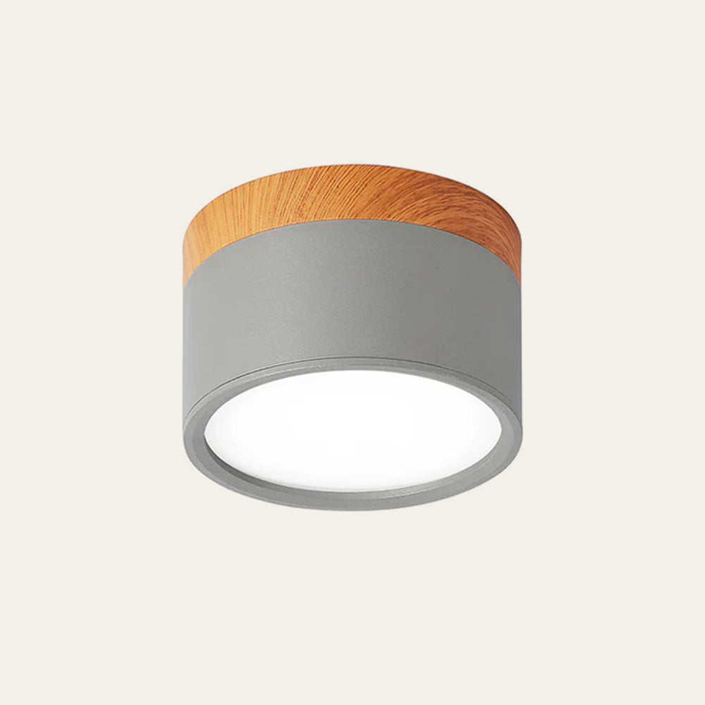Cylinder Flush Ceiling Light | H2.36–2.75 in | Compact Modern LED Fixture| Sleek Aluminum | Brick by Brick