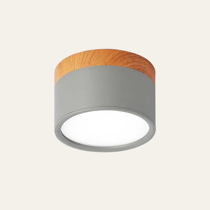 Cylinder Flush Ceiling Light | H2.36–2.75 in | Compact Modern LED Fixture| Sleek Aluminum | Brick by Brick