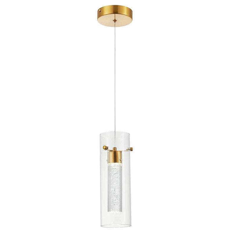 Cluster Glass Pendant Light | Dia 4.7 or 11.8 in | Contemporary Brass & Glass Ceiling Light | Dimmable Multi-Head Design | Brick by Brick