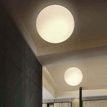 Modern Bubble Sphere Wall Lamp | Dia 5.5 - 13.8 in | White Glass Shade | Minimalist Design | Brick by Brick