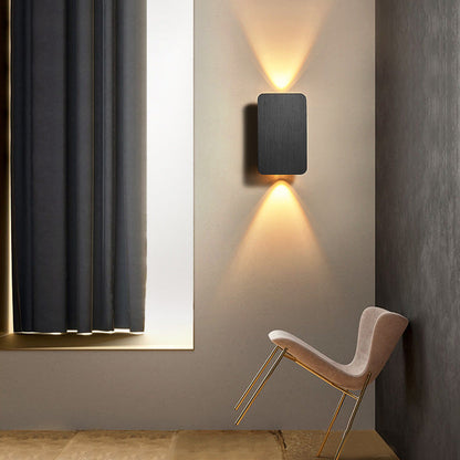 Modern Square Wall Sconce | 7.9 in × 2.4 in | LED Metal & Acrylic Indoor Lamp | Bedroom & Living Room | Brick by Brick