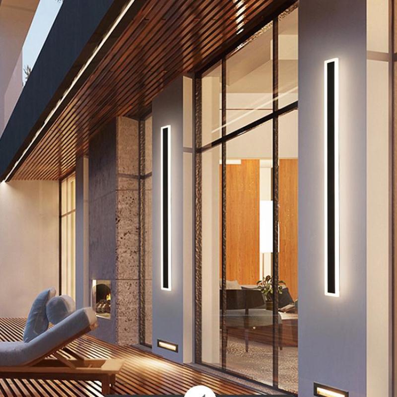 Linear Outdoor Wall Light | 3.1 x 11.8 - 78.7 in | Dark Steel Finish | Edge Modern Glow | Warm or Cool LED | Brick by Brick