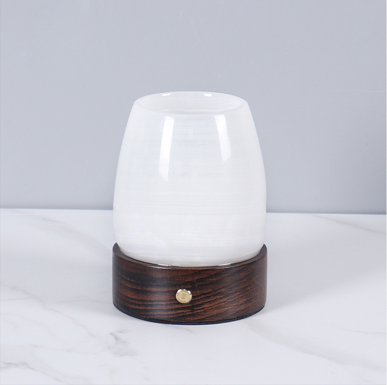 Marble Aromatherapy Lamp | 5 x 4 in | Solid Stone Diffuser | USB-C LED Night Light | Brick by Brick