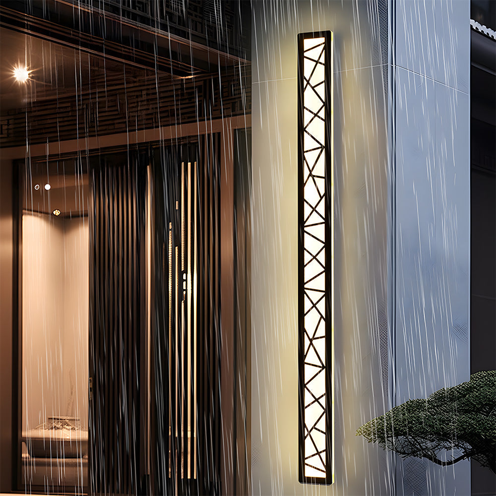 Outdoor Waterproof Wall Light | 15.7–59 x 3.1 in | LED IP65 Long Iron & Acrylic Exterior Fixture | Brick by Brick