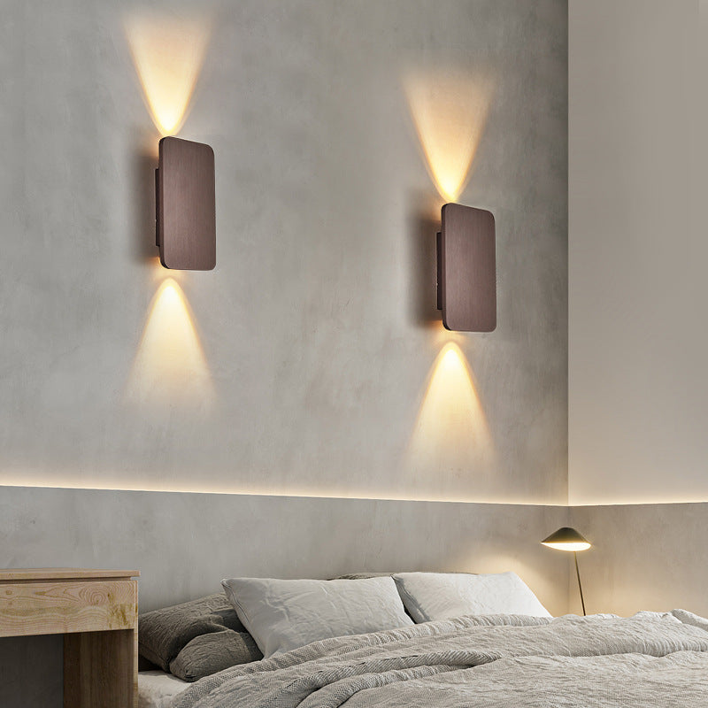 Modern Square Wall Sconce | 7.9 in × 2.4 in | LED Metal & Acrylic Indoor Lamp | Bedroom & Living Room | Brick by Brick