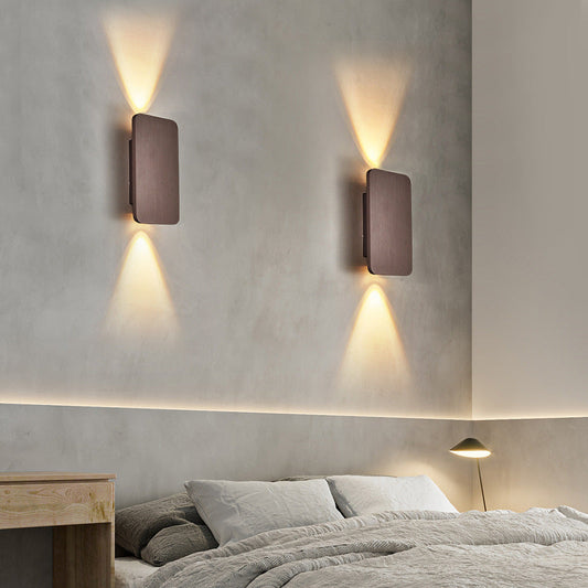 Modern Square Wall Sconce | 7.9 in × 2.4 in | LED Metal & Acrylic Indoor Lamp | Bedroom & Living Room | Brick by Brick
