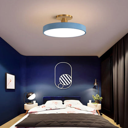 Flush Round Ceiling Light | Modern LED Fixture | Soft Glow | Metal & Acrylic