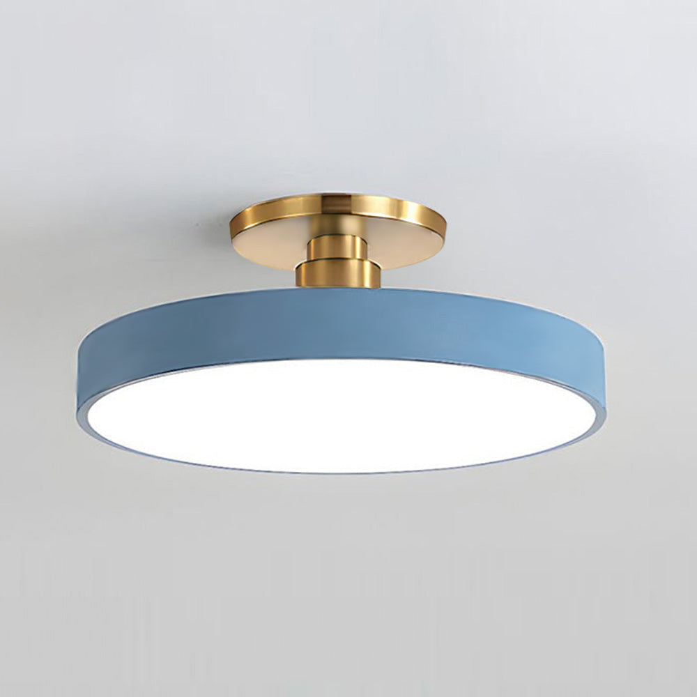 Flush Round Ceiling Light | Modern LED Fixture | Soft Glow | Metal & Acrylic