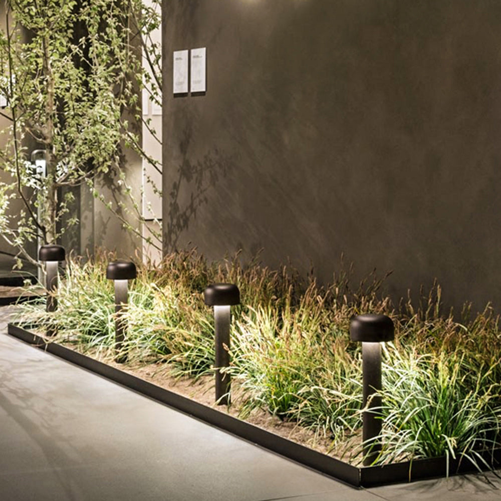 Mushroom LED Garden Path Light | 15″ or 33.5″ | Orr Metal Outdoor Fixture | Black or Silver | Brick by Brick