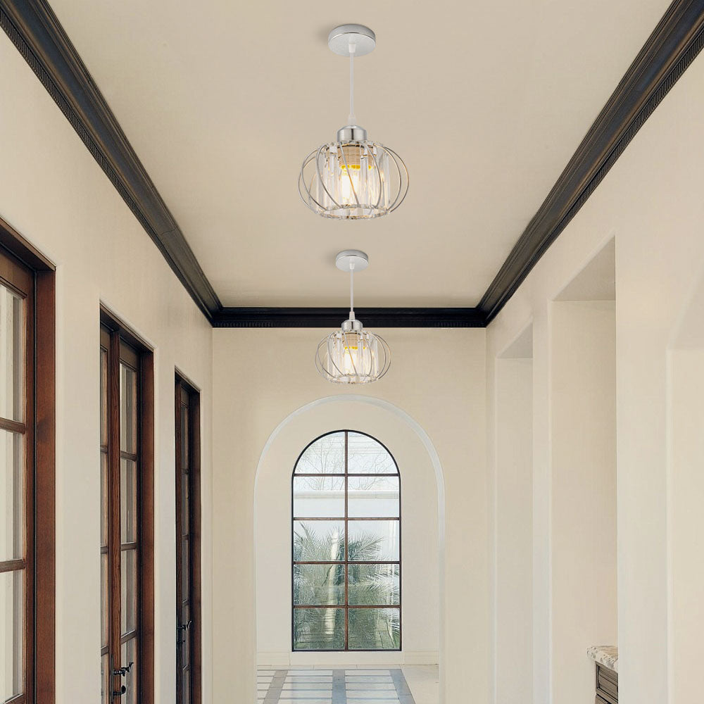 Nordic Glass Pendant Light | 6.3 in | Globular Shade | Modern Minimalist Lighting | Elegant Home Accent | Brick by Brick
