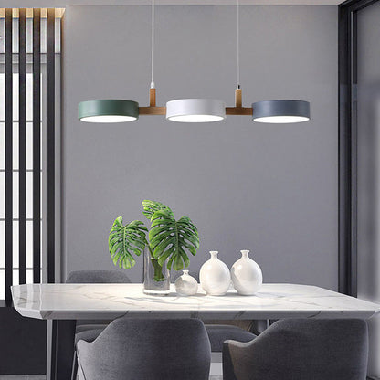 Contemporary Metal Cylinder Pendant Light | 30.3×7.87 in | Nordic Multi-Light Fixture | Brick by Brick