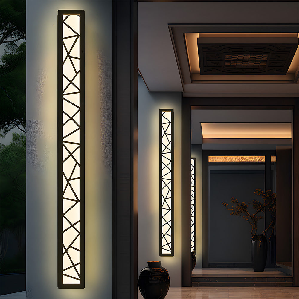 Outdoor Waterproof Wall Light | 15.7–59 x 3.1 in | LED IP65 Long Iron & Acrylic Exterior Fixture | Brick by Brick